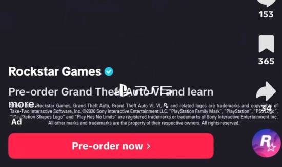 《GTA6》油管&amp;amp;TikTok宣发仅推PS5版 XBOX:那我走? 
