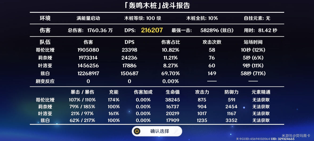 长轴挂水到位伤害只少10%,实测月结晶不绑少女