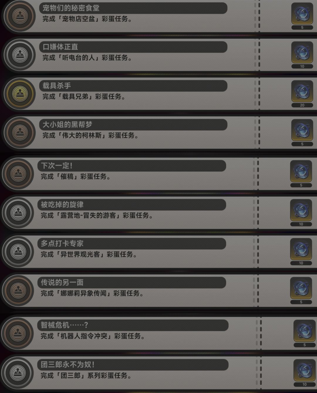 异环隐藏成就一图流省心攻略