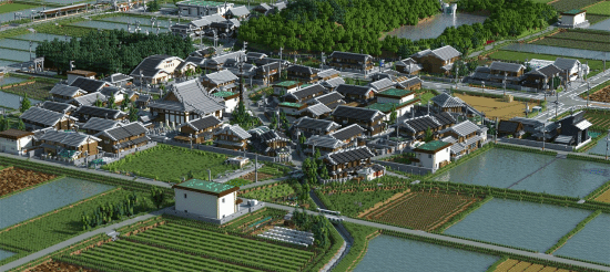 神还原!《我的世界》大神建造日式乡村:逼真如照片